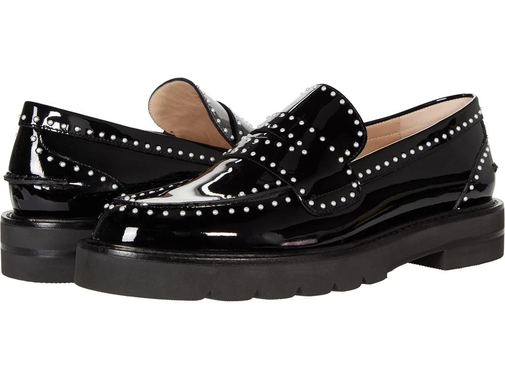 商品Stuart Weitzman|Parker Lift Mini Pearl Loafer,价格¥2175,第1张图片