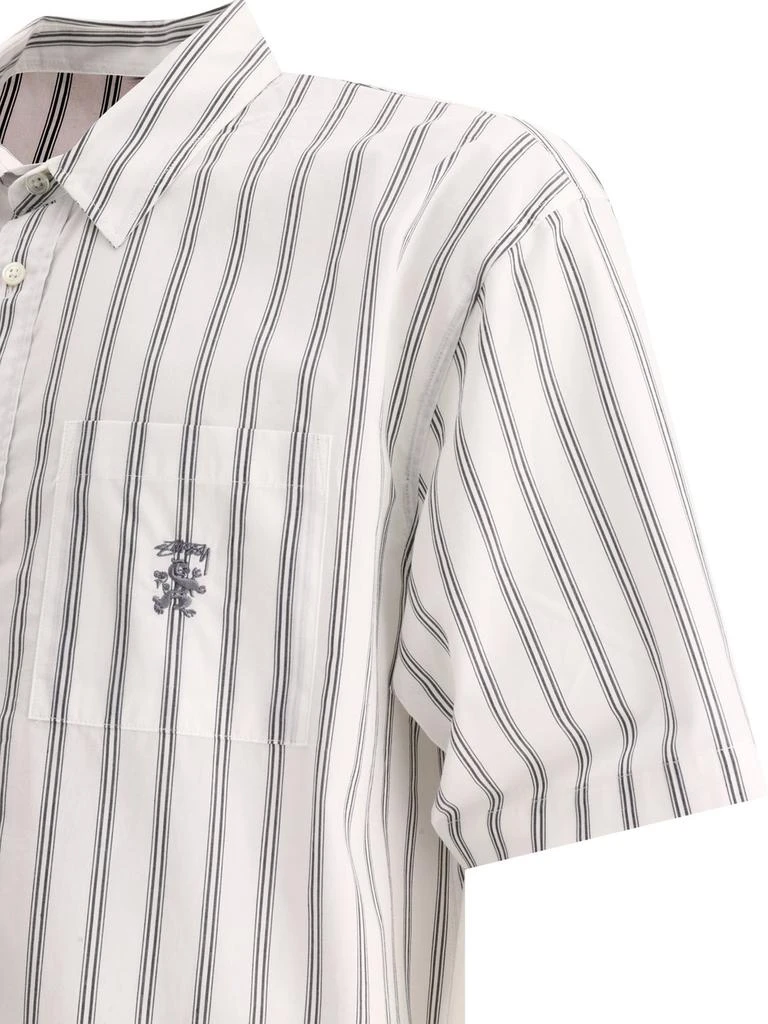 商品STUSSY|Stüssy Logo-Embroidered Striped Shirt,价格¥1305,第4张图片详细描述