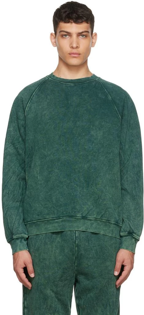商品Les Tien|Green Cotton Sweatshirt,价格¥668,第1张图片