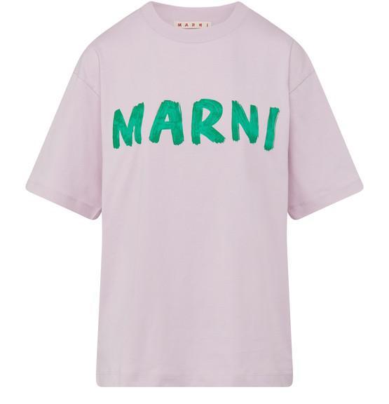 商品Marni|有机棉平纹带标识印花T恤,价格¥1818-¥2505,第1张图片