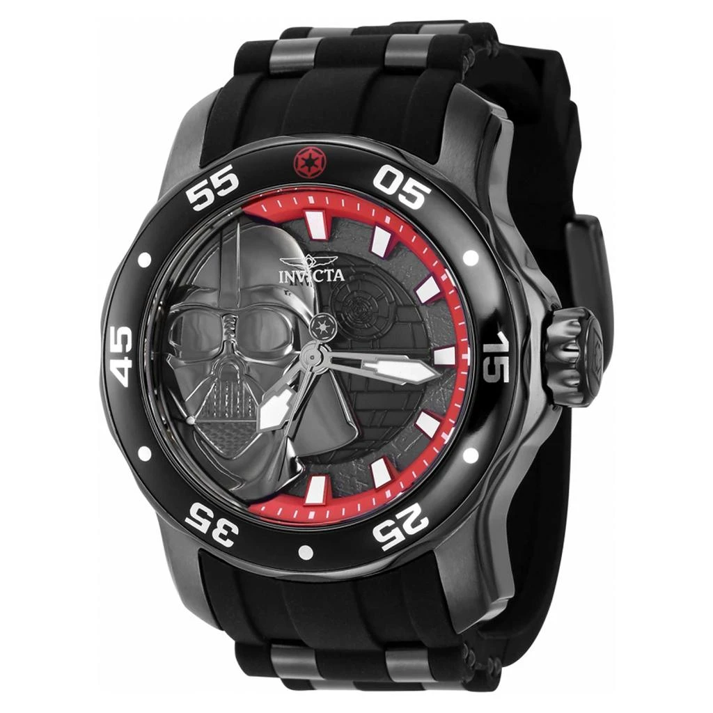 商品Invicta|Invicta Men's Quartz Watch - Star Wars Darth Vader Steel and Rubber strap | 40358,价格¥738,第1张图片