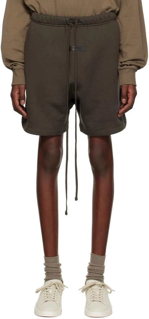 商品Essentials|Gray Flocked Shorts,价格¥568,第1张图片