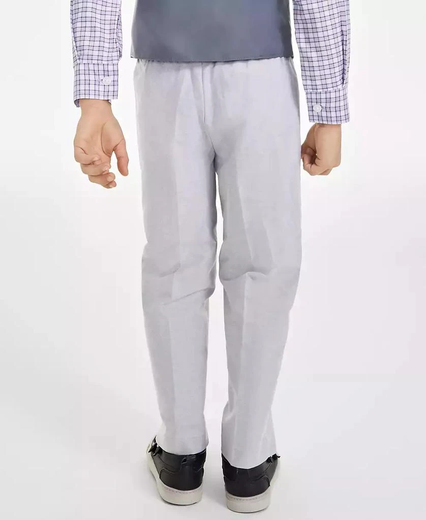 商品Nautica|Toddler and Little Boys Machine Washable Oxford Vest, Shirt, Pants, Necktie and Pocket Square, 5 Piece Set,价格¥194,第3张图片详细描述