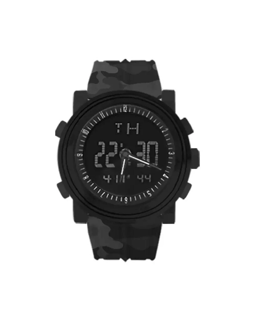 商品Rocawear|Men's Black, Gray Camo Silicone Strap Watch 47mm,价格¥356,第1张图片