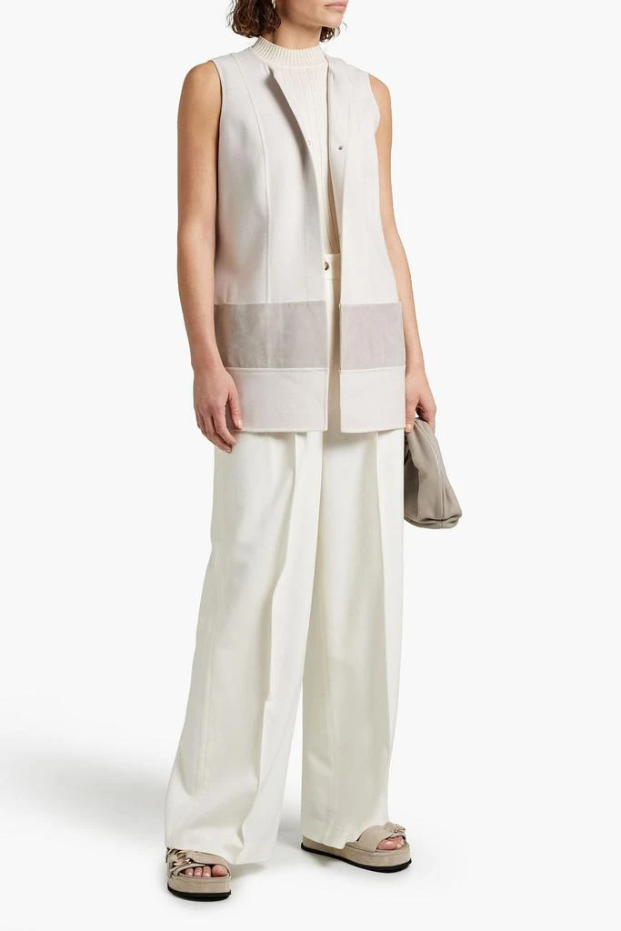 商品Loro Piana|Avery suede-paneled brushed cashmere-twill vest,价格¥4088,第2张图片详细描述