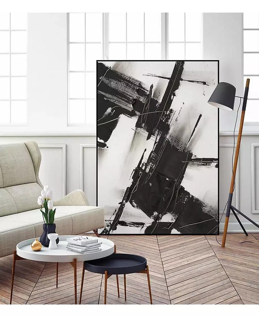 商品Giant Art|40" x 30" Diagonal Matrix I Art Block Framed Canvas,价格¥2523,第4张图片详细描述
