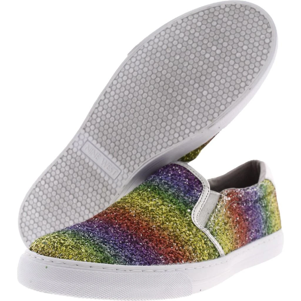 商品Nine West|Nine West Womens Lala 10 Glitter Flats Slip-On Sneakers,价格¥342,第2张图片详细描述