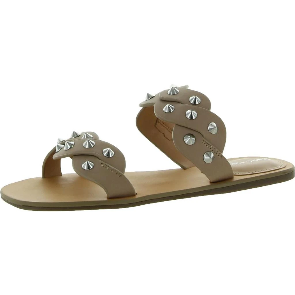 商品Marc Fisher|Marc Fisher Womens Bodil Faux Leather Metallic Slide Sandals,价格¥131,第5张图片详细描述
