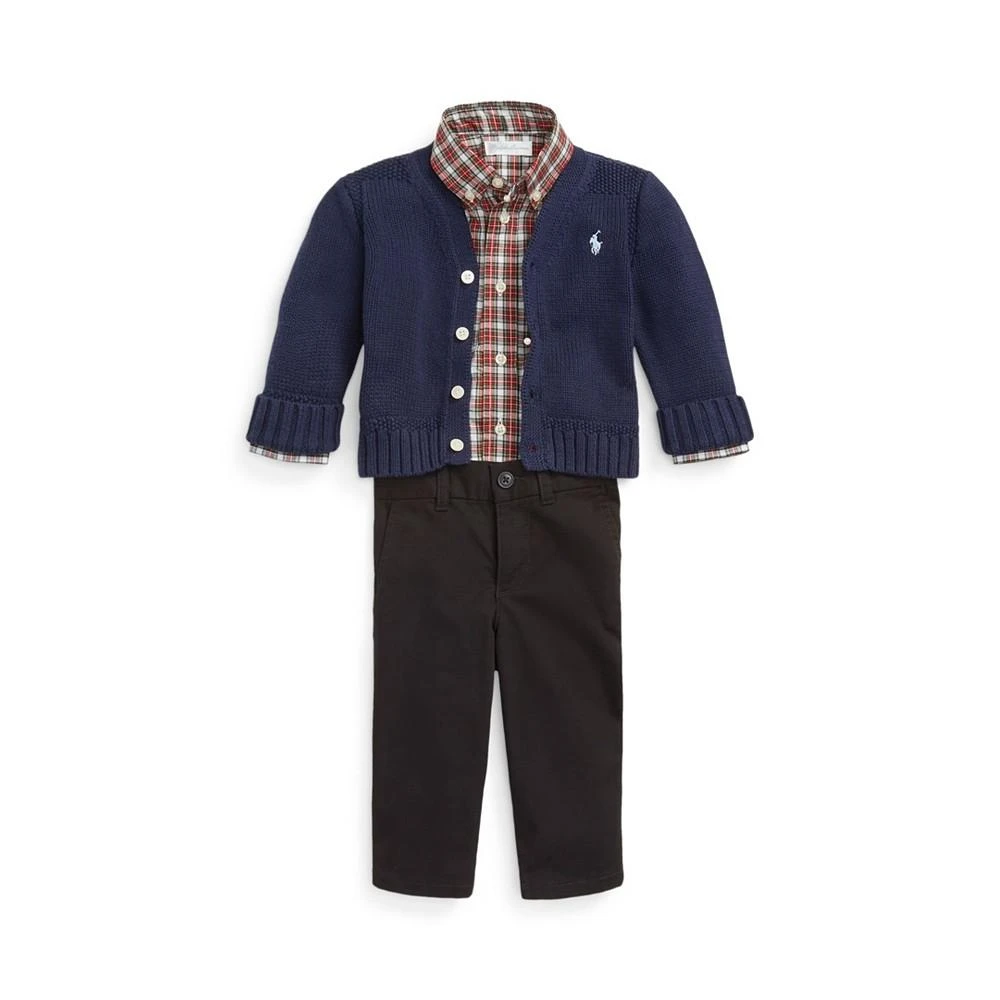 商品Ralph Lauren|Baby Boys Plaid Shirt and Flex Abrasion Pant Set,价格¥204,第3张图片详细描述