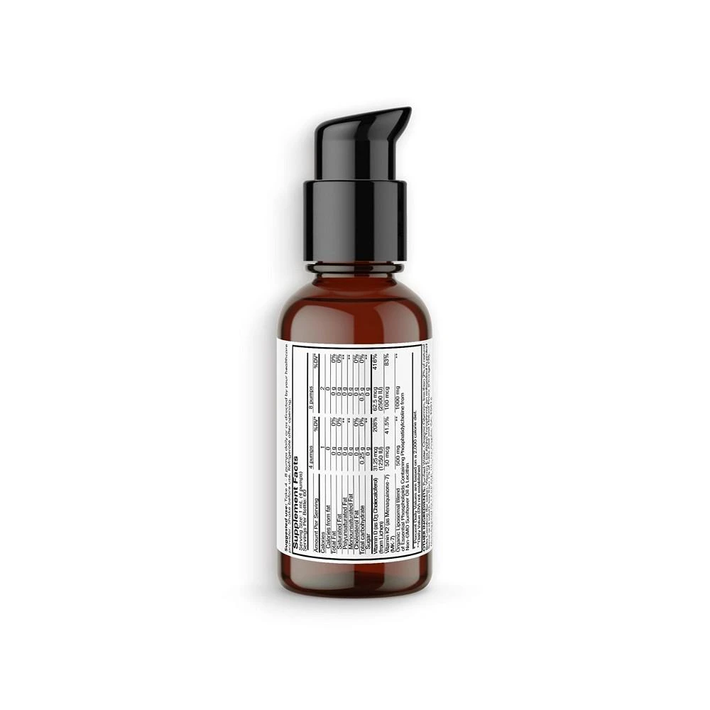 商品Codeage|Plant Based Vitamin D3 + K2 Liquid Drops - Sugar-Free, Vegan D + MK-7 Supplement - 2 fl oz,价格¥187,第3张图片详细描述