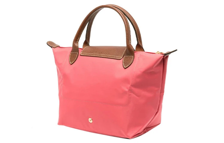 商品[国内直发] Longchamp|珑骧 Le Pliage 23 刺绣微标Logo纯色按扣拉链开合饺子包手提包 小号 女款 桃红色,价格¥821,第3张图片详细描述