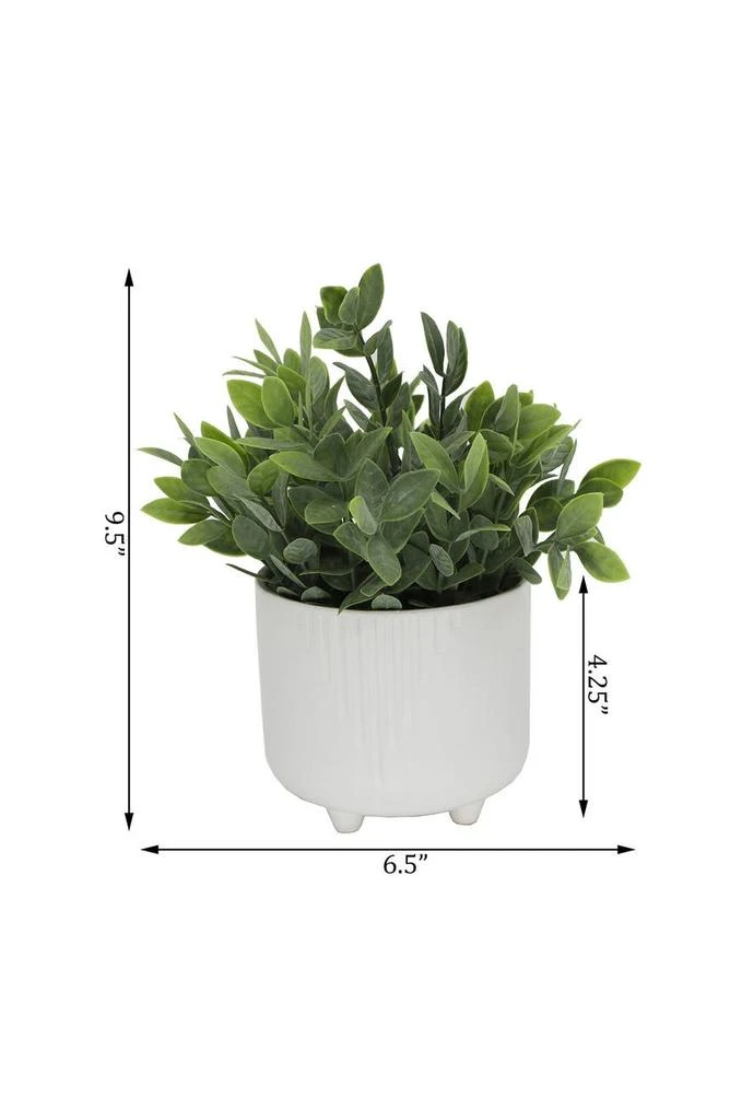 商品FLORA BUNDA|Tea Leaf In White Cascade Footed Pot,价格¥329,第4张图片详细描述