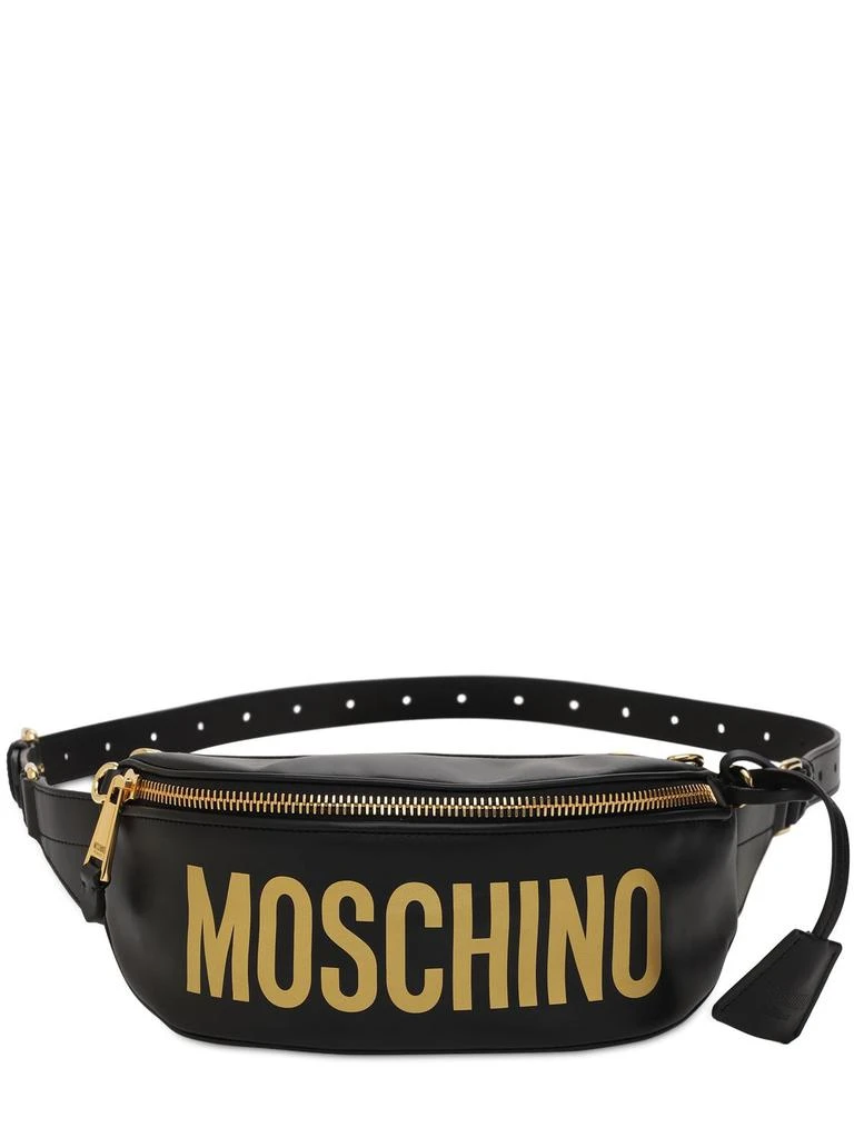 商品Moschino|Macro Logo Leather Belt Bag,价格¥5306,第1张图片