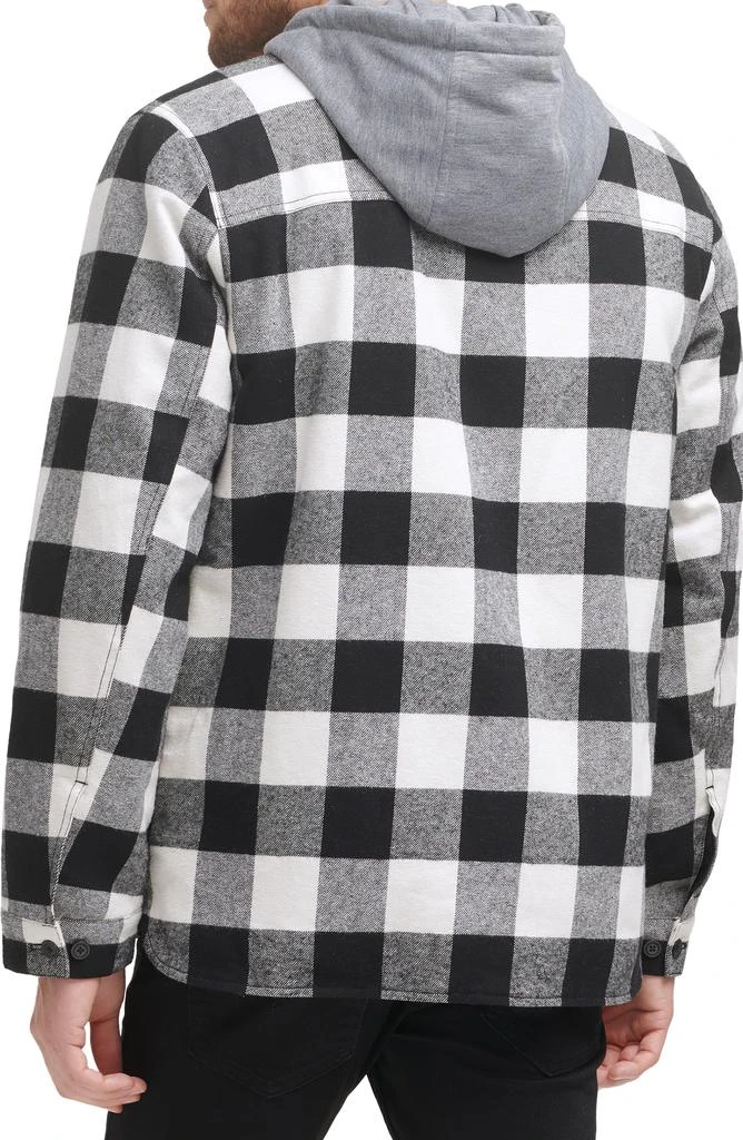 商品Levi's|Plaid Faux Shearling Lined Jersey Hood Shirt Jacket,价格¥569,第2张图片详细描述