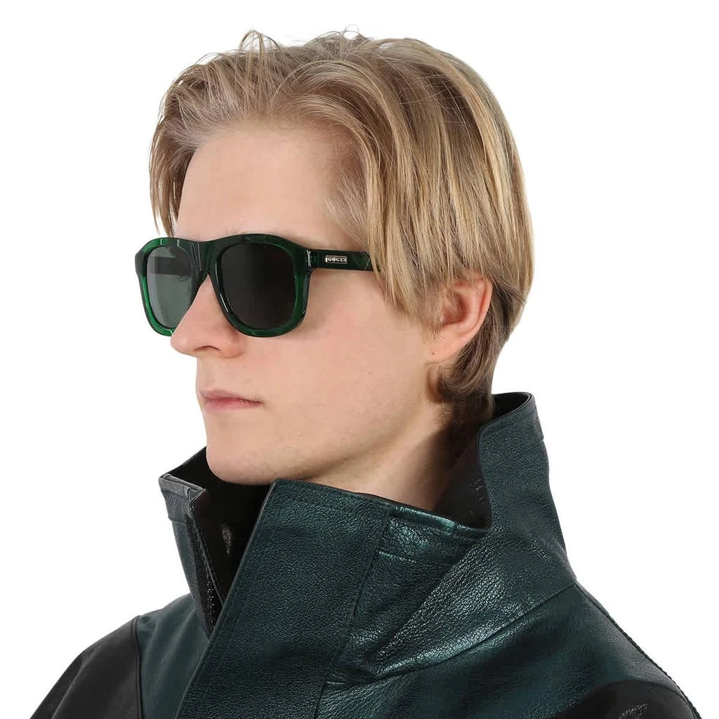 商品Gucci|Green Square Men's Sunglasses GG1316S 004 54,价格¥1369,第2张图片详细描述