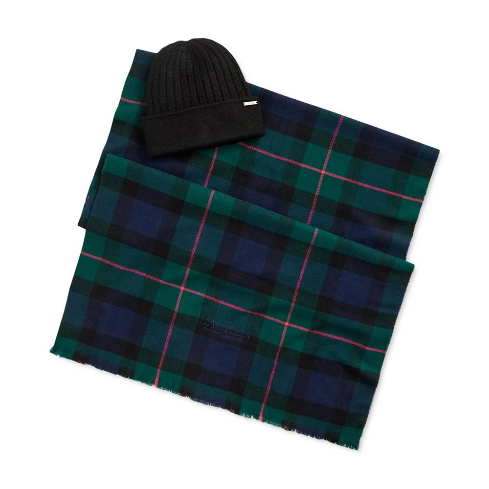 商品Ralph Lauren|Hat and Tartan Wrap Scarf Boxed Gift Set, 2 Piece,价格¥541,第3张图片详细描述