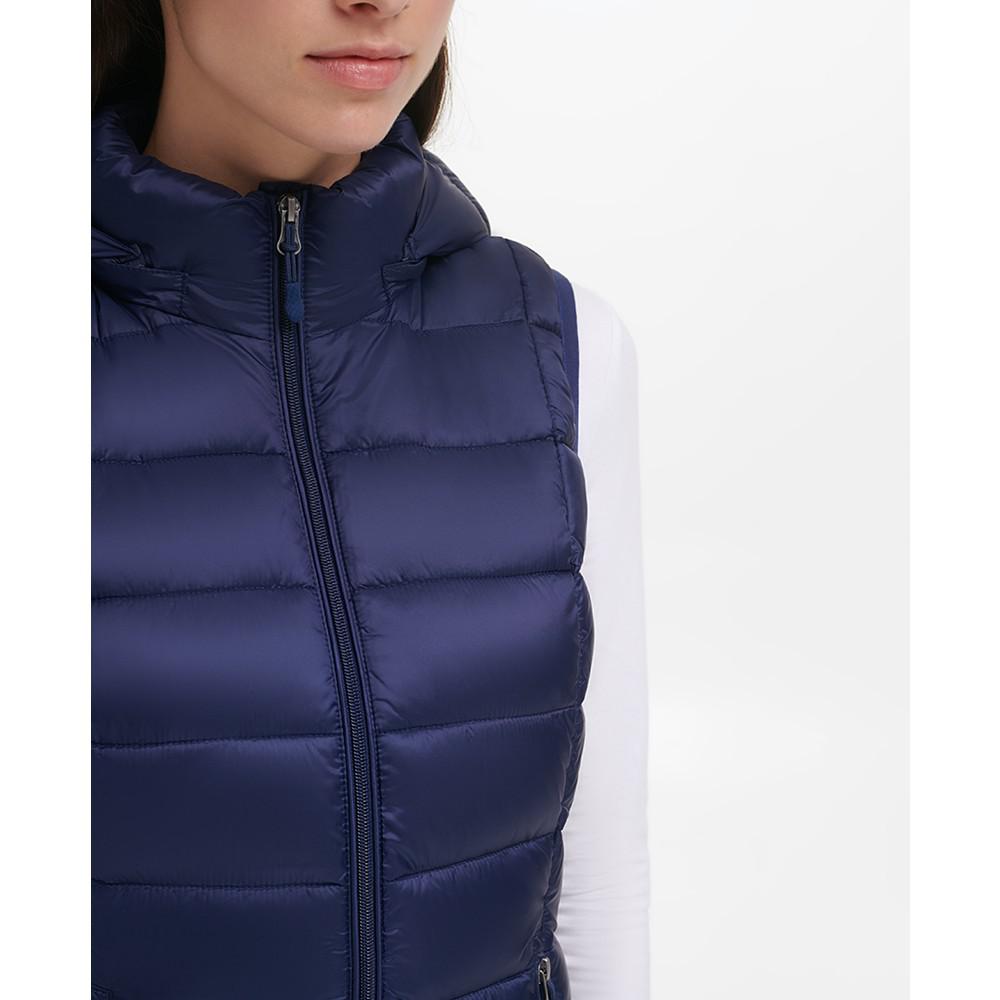 Women's Packable Hooded Down Puffer Vest, Created for Macy's商品第3张图片规格展示
