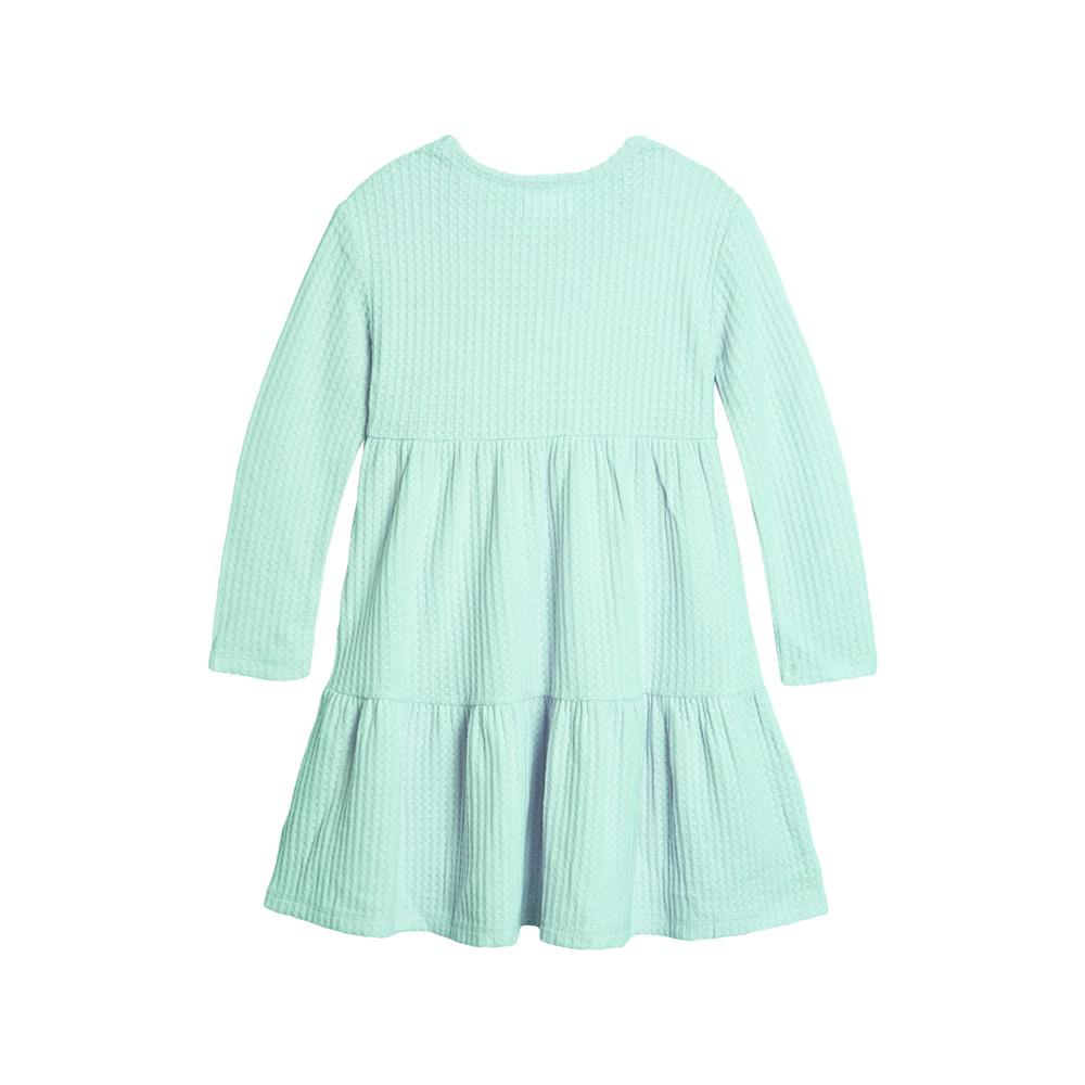 Toddler Girls Waffle Tiered Dress with Scrunchie商品第2张图片规格展示