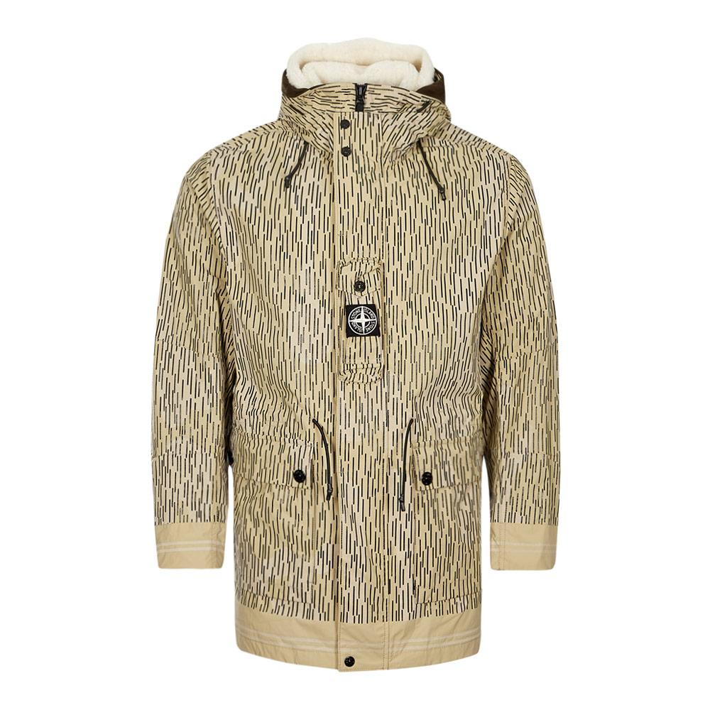 Stone Island Jacket With Gilet Rain Camo Reflective - Natural Beige / Black商品第1张图片规格展示