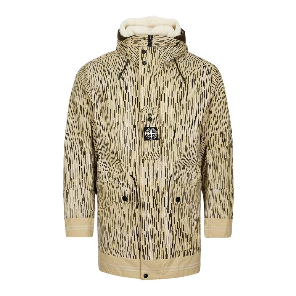 商品Stone Island|Stone Island Naslan Light Watro Rain Camo Reflective Jacket - Natural Beige / Black,价格¥11032,第1张图片