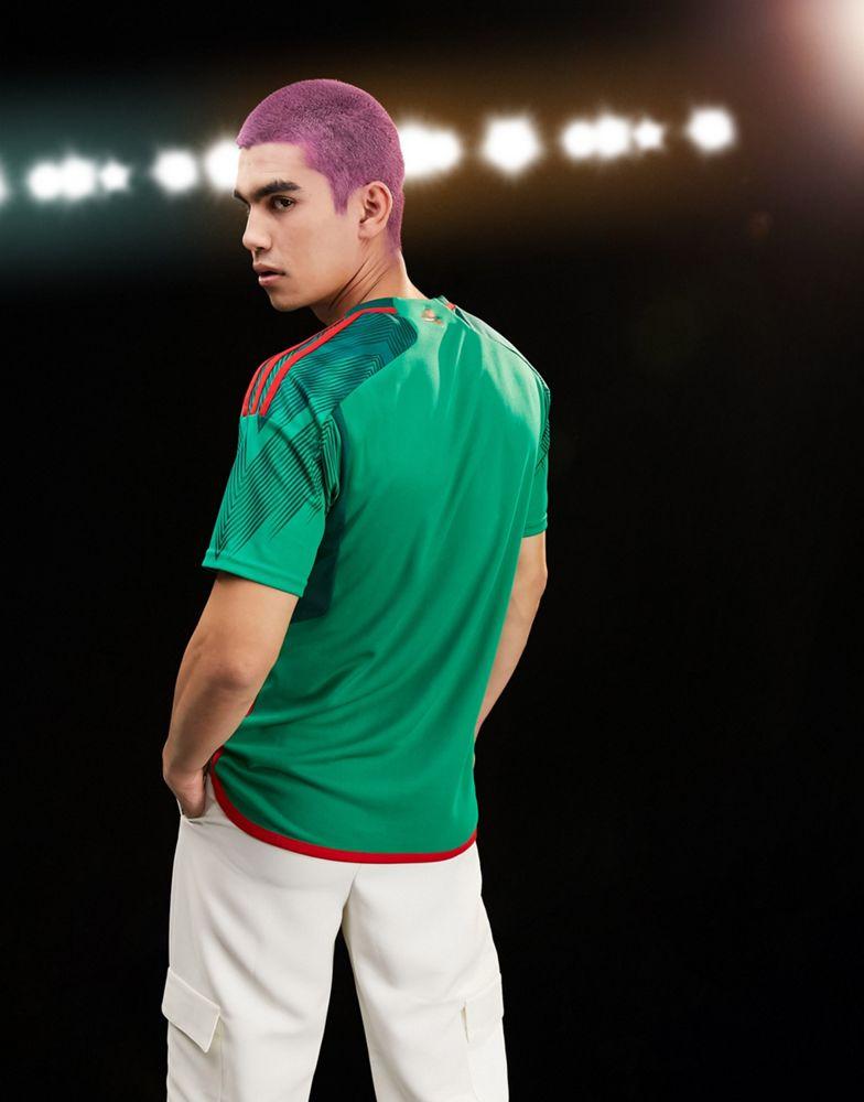 adidas Football Mexico World Cup 2022 unisex home shirt in green商品第4张图片规格展示