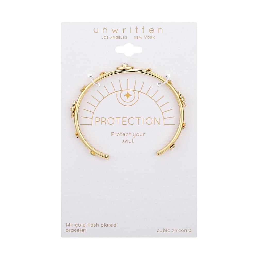 商品Unwritten|Cubic Zirconia Evil Eye, Star and Hamsa Cuff Bracelet,价格¥130,第4张图片详细描述