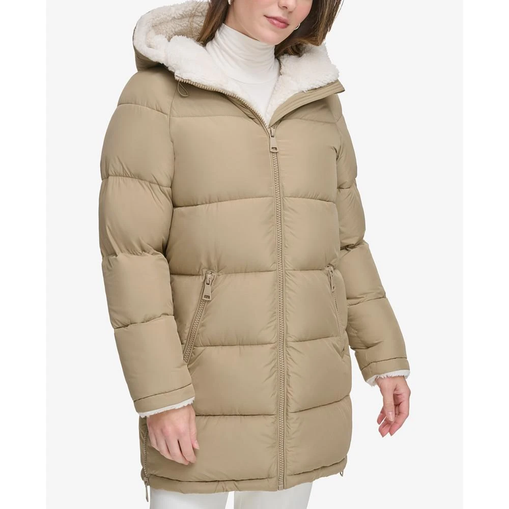 商品Calvin Klein|Women's Faux-Fur-Lined Hooded Puffer Coat,价格¥871,第1张图片
