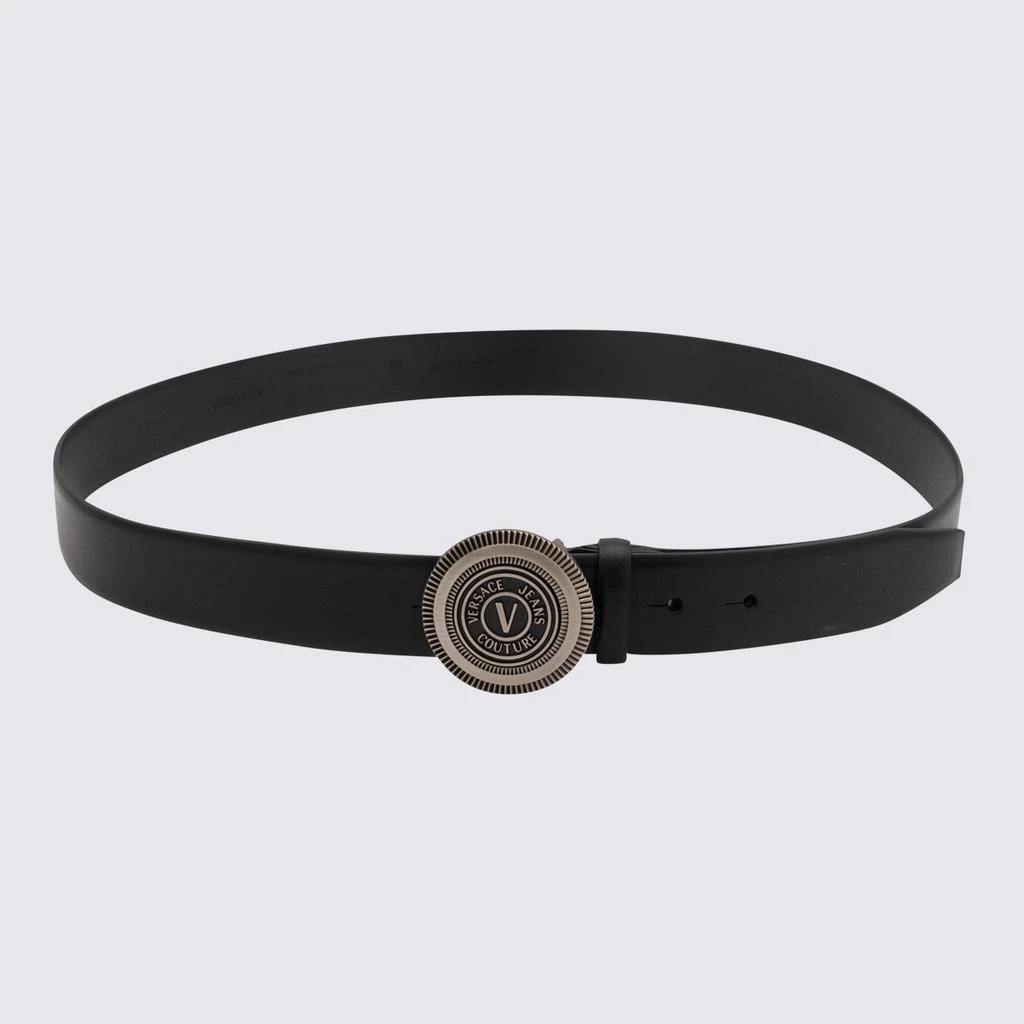 商品Versace|VERSACE JEANS BLACK LEATHER BELT,价格¥744,第1张图片