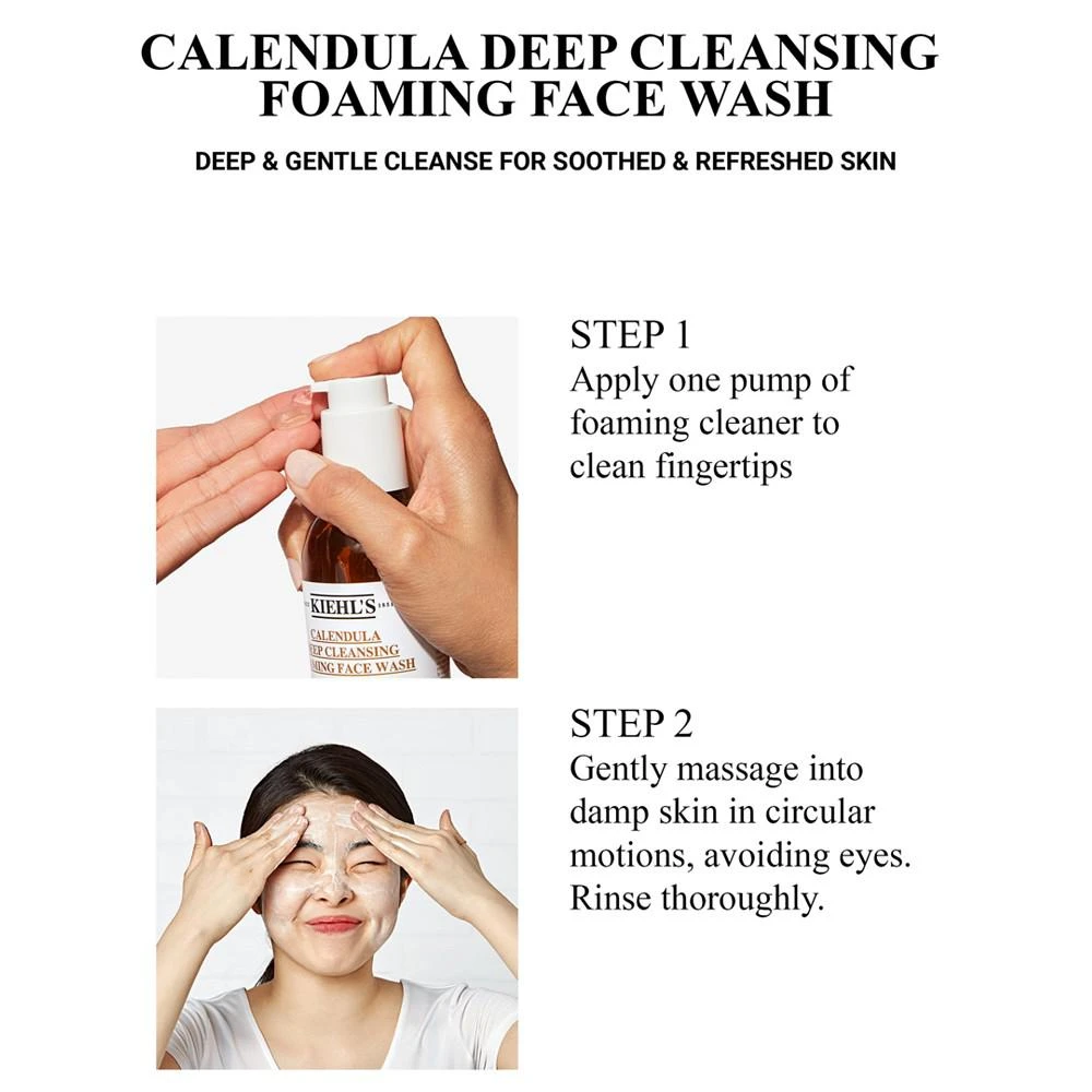 商品Kiehl's|Calendula Deep Cleansing Foaming Face Wash, 2.5 fl. oz.,价格¥135-¥450,第4张图片详细描述