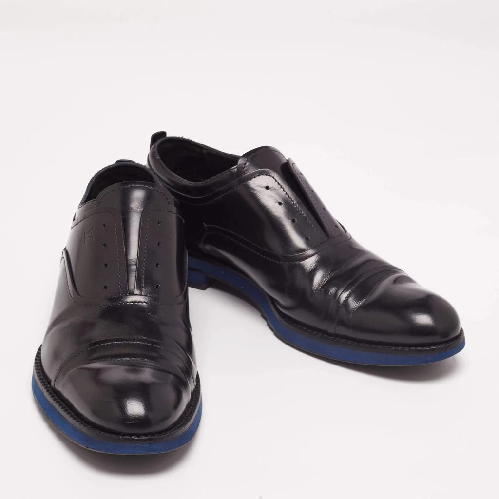 商品[二手商品] Louis Vuitton|Louis Vuitton Black Leather Cap Toe Lace Up Derby Size 42.5,价格¥2364,第4张图片详细描述