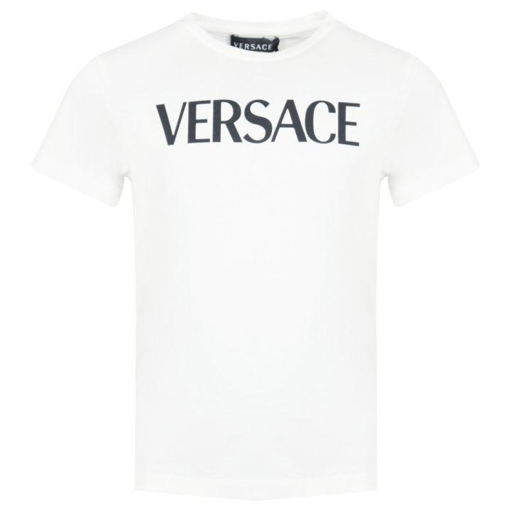 商品Versace|White Multi Logo T Shirt,价格¥620,第1张图片