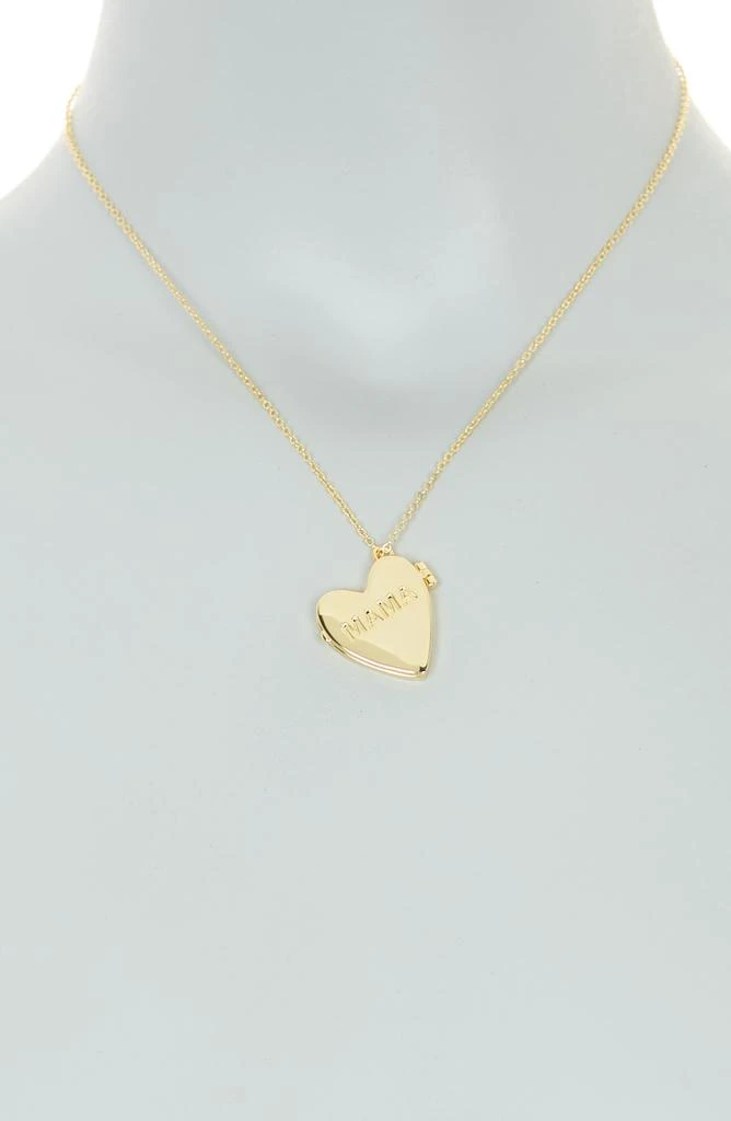 商品ADORNIA|14K Gold Plated Mama Engraved Heart Locket Pendant Necklace,价格¥151,第3张图片详细描述