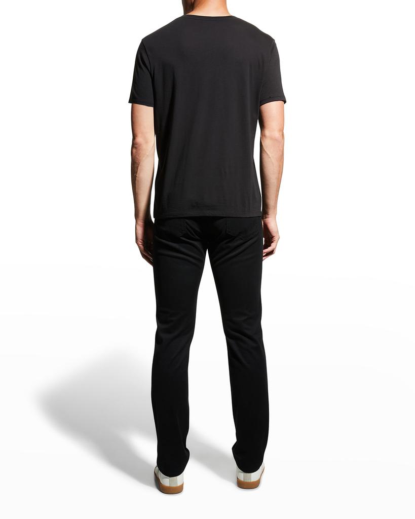 Short-Sleeve V-Neck Jersey T-Shirt, Gray商品第4张图片规格展示