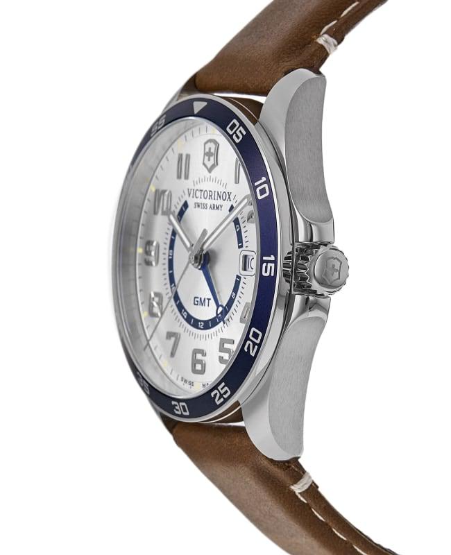 Shop Victorinox Swiss Army Fieldforce GMT Classic Quartz Silver