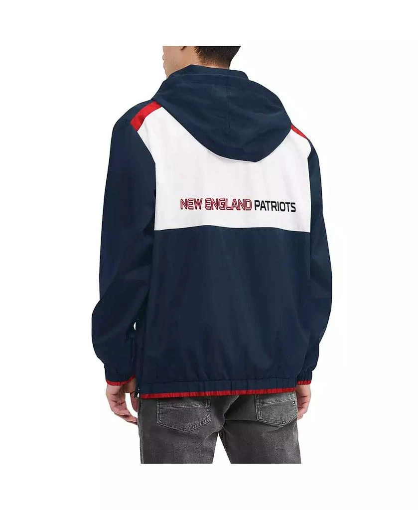 商品Tommy Hilfiger|Men's Navy, White New England Patriots Carter Half-Zip Hooded Top,价格¥835,第2张图片详细描述