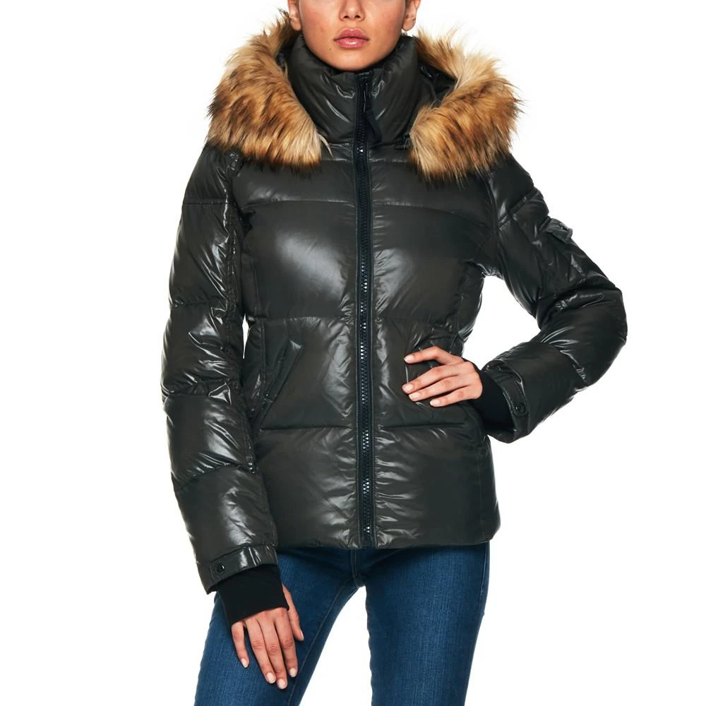 商品SAM.|Women's Allie Faux-Fur-Trim Hooded Down Puffer Coat,价格¥1373,第1张图片