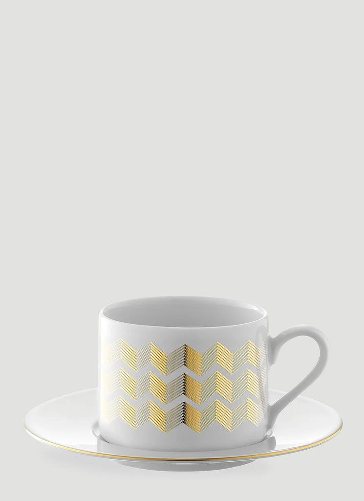 商品LSA International|Set of Four Chevron Teacup Cup and Saucer,价格¥1139,第4张图片详细描述
