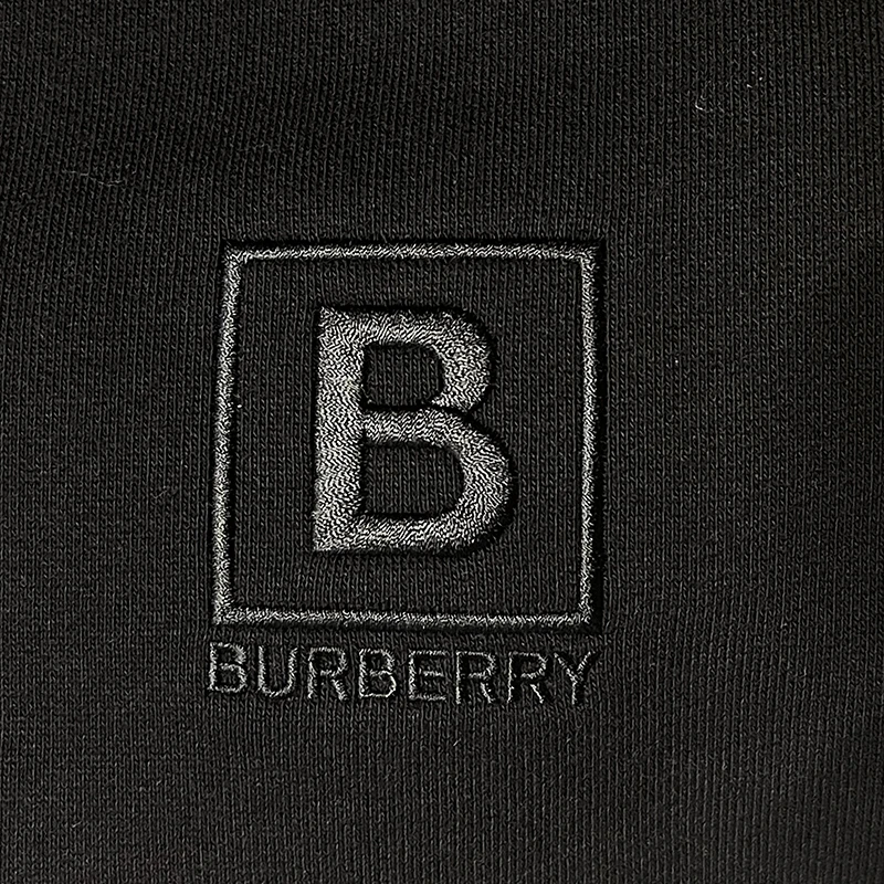 BURBERRY/博柏利 女士黑色棉质B标刺绣休闲宽松卫衣80669021 商品