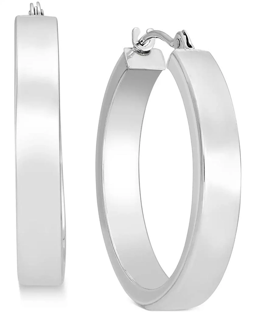 商品Macy's|Bold Hoop Earrings in 10k White Gold,价格¥841,第1张图片