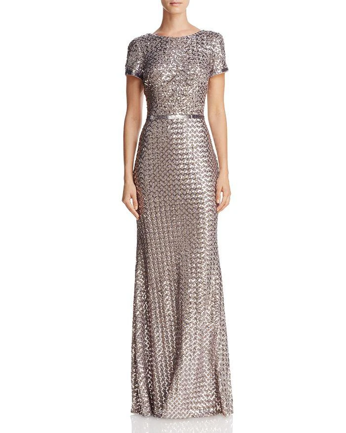 商品AQUA|Belted Sequin Gown - 100% Exclusive,价格¥2084,第1张图片详细描述