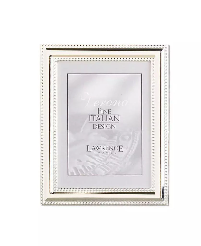 商品Lawrence Frames|Metal Picture Frame Silver-Plate with Delicate Beading - 4" x 5",价格¥163,第1张图片