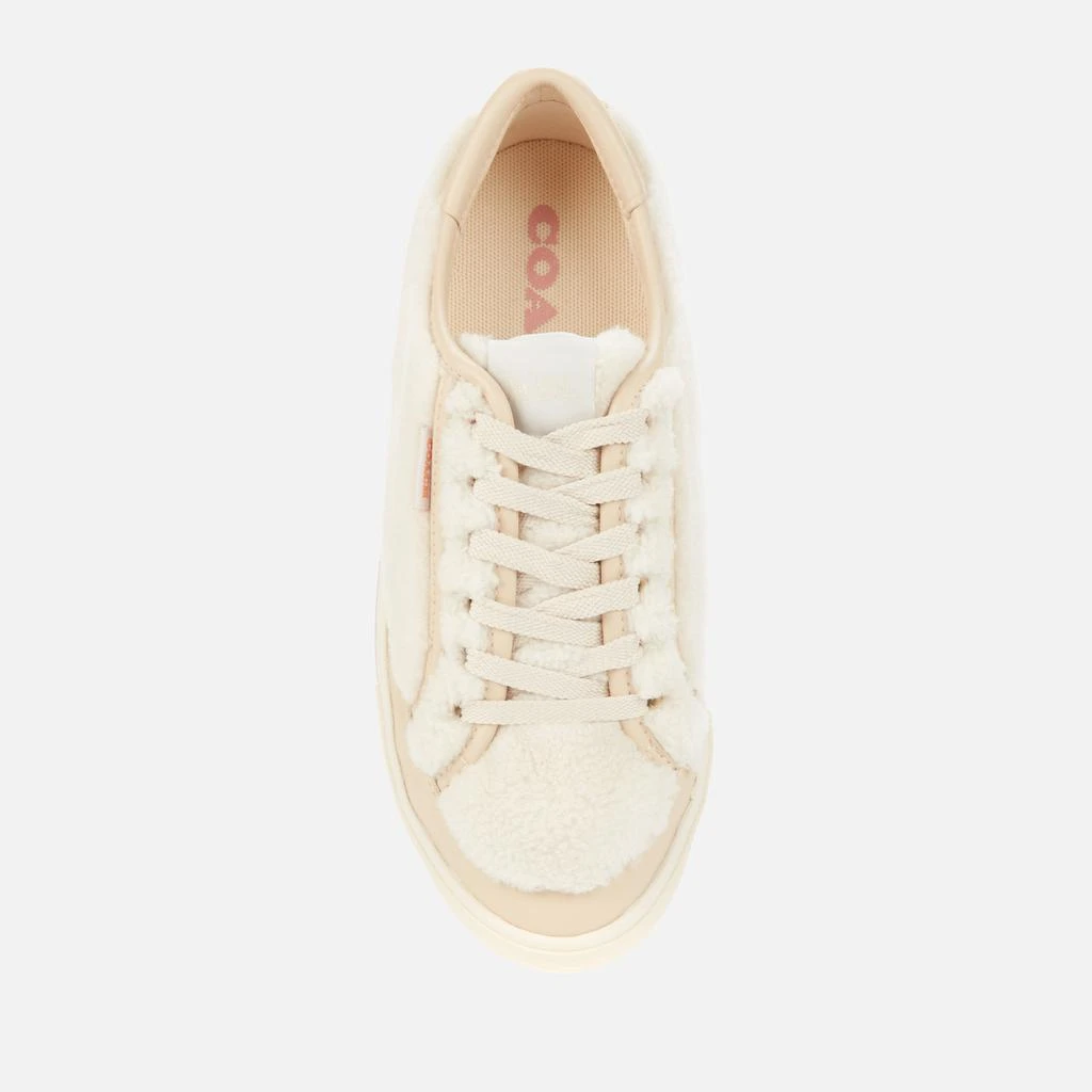 商品Coach|Coach Women's Citysole Shearling Platform Trainers - Natural/Chalk,价格¥469,第3张图片详细描述