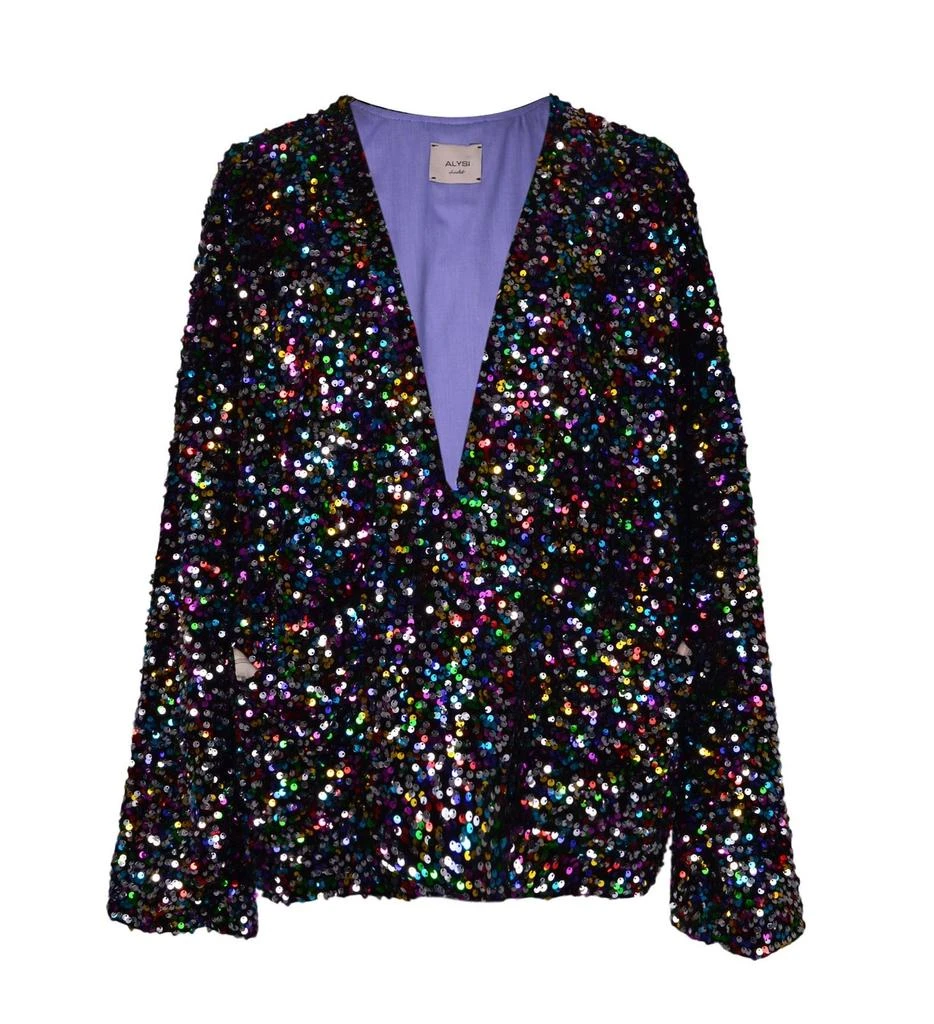 商品ALYSI|Alysi V-Neck Embellished Long-Sleeved Blazer,价格¥2054,第1张图片