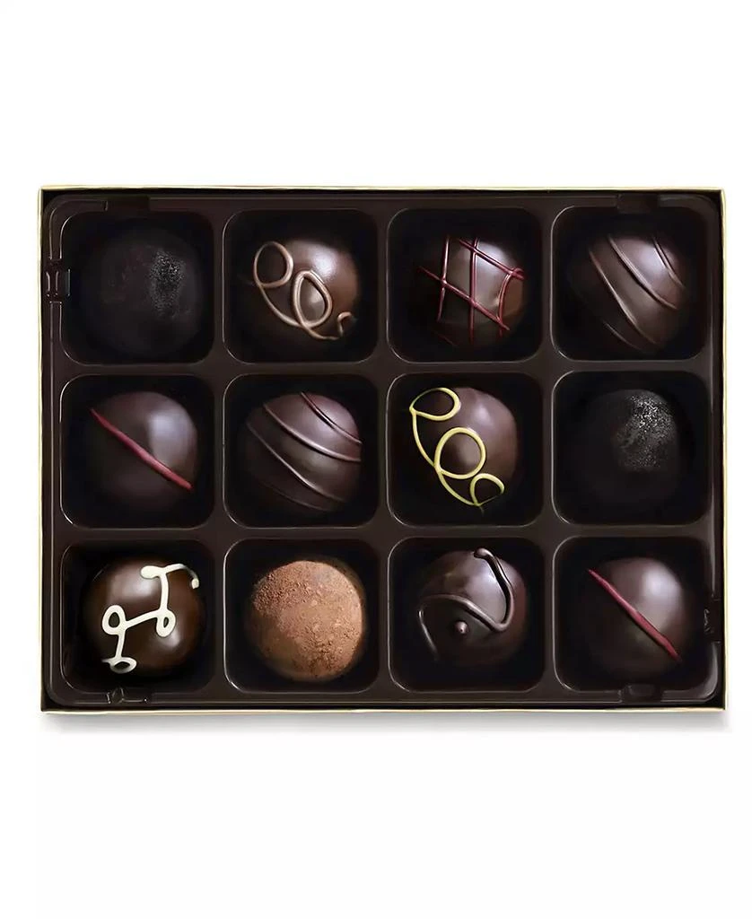 商品Godiva|Dark Truffles Gift Box, 12 Piece ( A $44.00 value),价格¥334,第4张图片详细描述