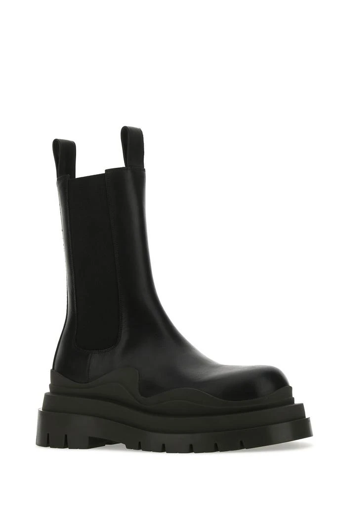 商品Bottega Veneta|Black leather Tire boots,价格¥11938,第1张图片