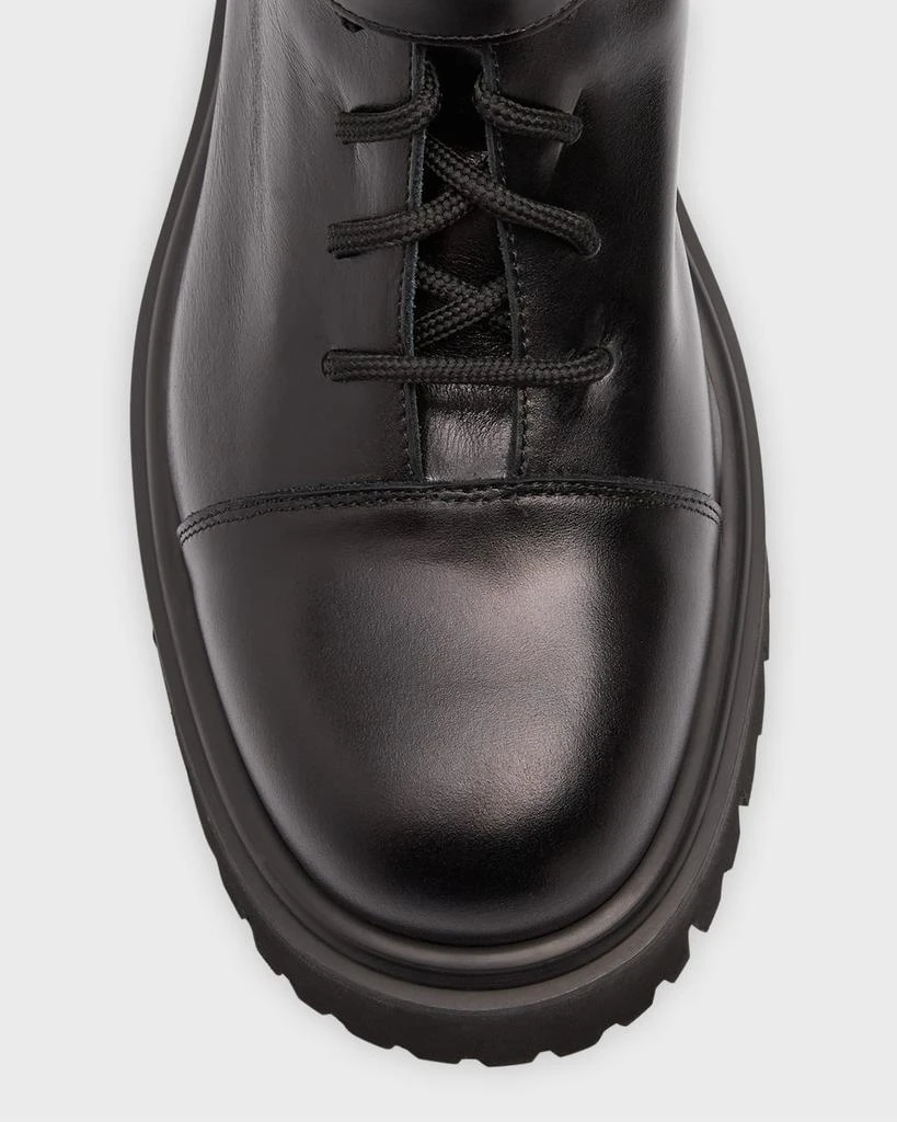 Men's Leather Logo Combat Boots 商品