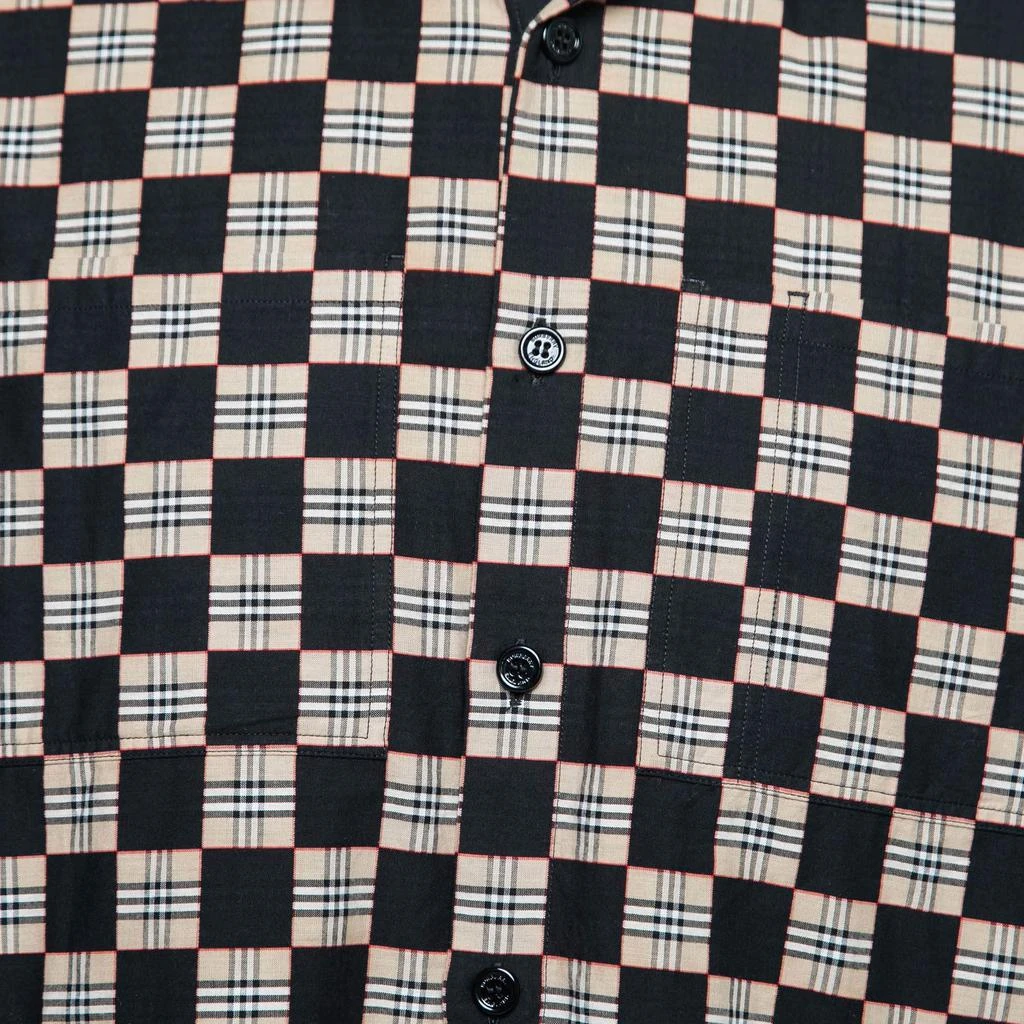 商品[二手商品] Burberry|Burberry Black & Beige Checkerboard Printed Cotton Short Sleeve Shirt M,价格¥1199,第3张图片详细描述