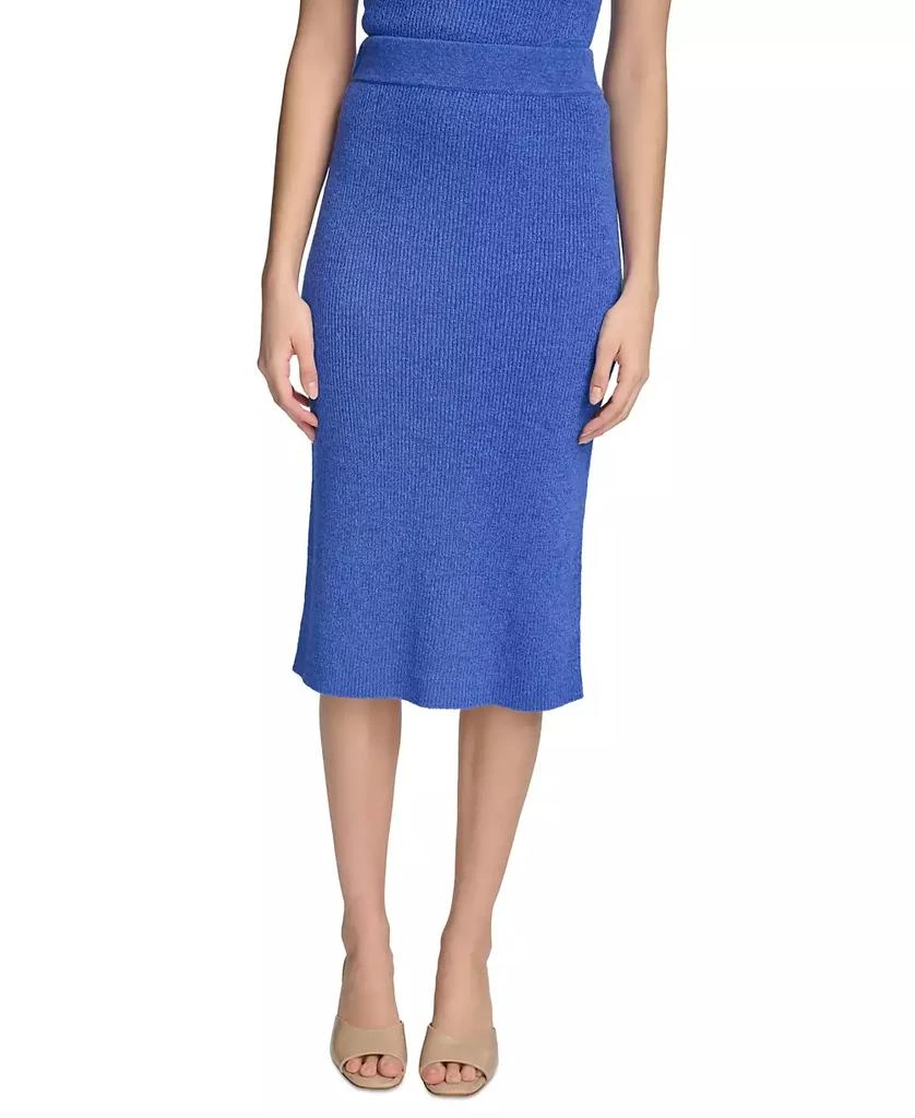 商品Calvin Klein|Women's Ribbed Knit Midi Skirt,价格¥245,第1张图片