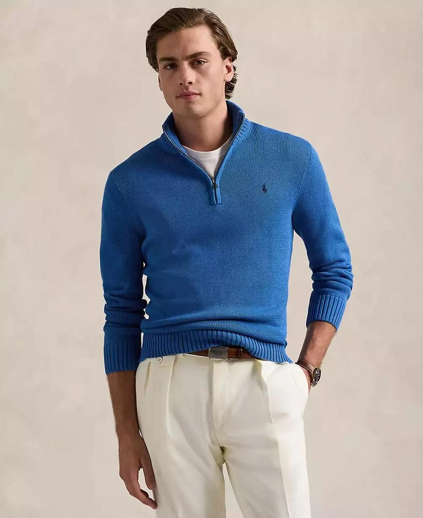 商品Ralph Lauren|Cotton Quarter-zip Sweater,价格¥451,第1张图片