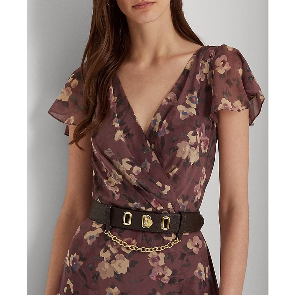 商品Ralph Lauren|Floral Belted Crinkle Georgette Dress,价格¥639,第5张图片详细描述